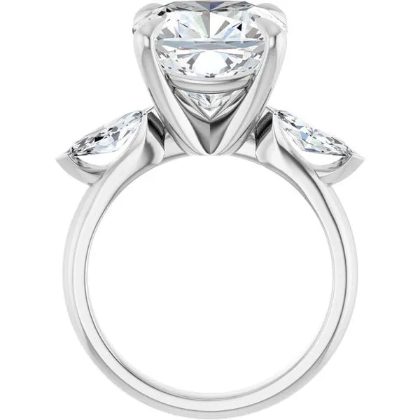 Claw-Prong Three-Stone Engagement Ring Image 2 Paul James Jewelers Angels Camp, CA