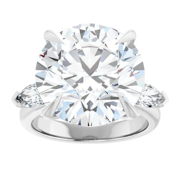 Claw-Prong Three-Stone Engagement Ring Image 3 J. Thomas Jewelers Rochester Hills, MI
