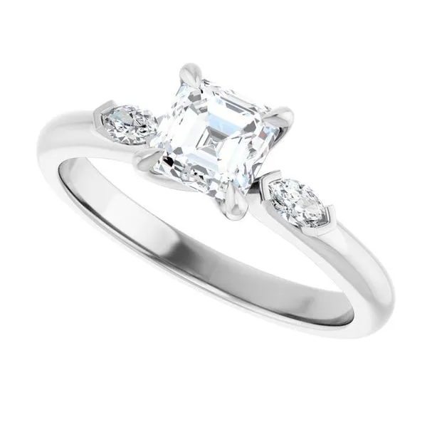 Claw-Prong Three-Stone Engagement Ring Image 5 Natale Jewelers Sewell, NJ