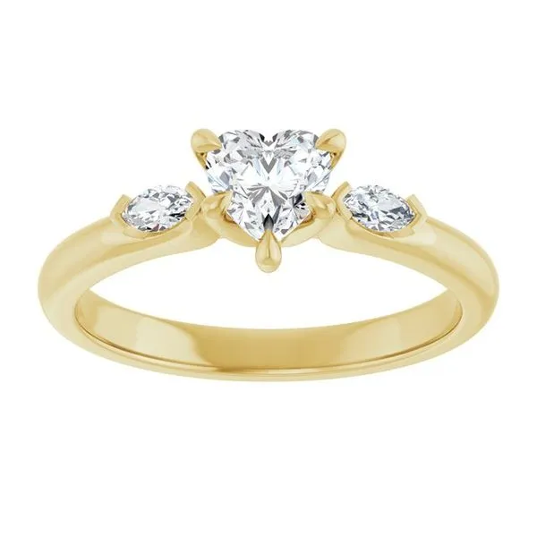 Claw-Prong Three-Stone Engagement Ring Image 3 Michael Szwed Jewelers Longmeadow, MA