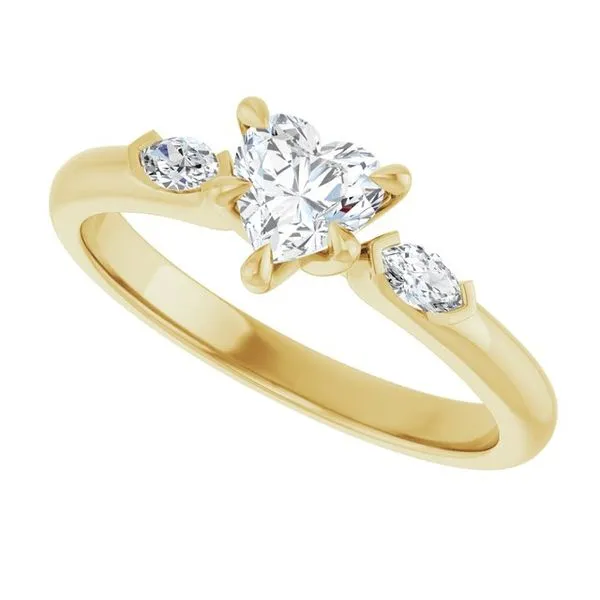 Claw-Prong Three-Stone Engagement Ring Image 5 Ocean View Jewelers Millville, DE