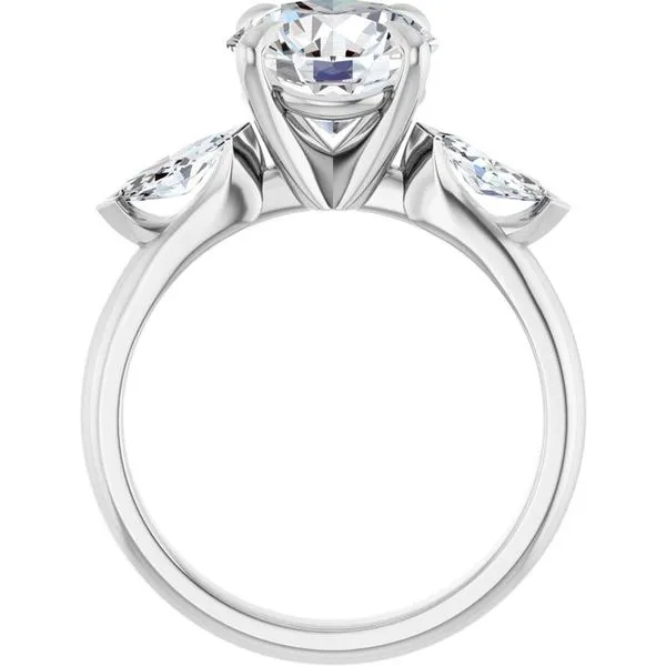 Claw-Prong Three-Stone Engagement Ring Image 2 Mark Jewellers La Crosse, WI