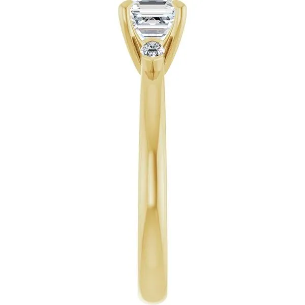 Claw-Prong Three-Stone Engagement Ring Image 4 Paul James Jewelers Angels Camp, CA