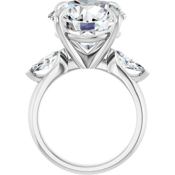 Claw-Prong Three-Stone Engagement Ring Image 2 Paul James Jewelers Angels Camp, CA