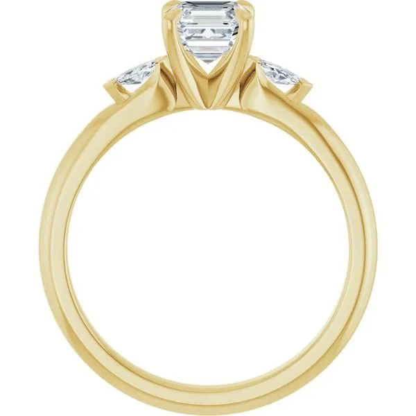 Claw-Prong Three-Stone Engagement Ring Image 2 Don's Jewelry & Design Washington, IA