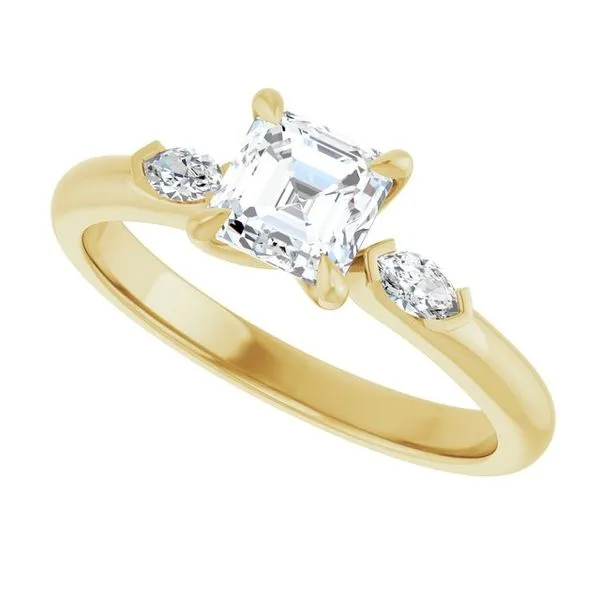 Claw-Prong Three-Stone Engagement Ring Image 5 Clater Jewelers Louisville, KY