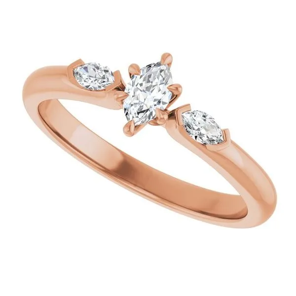 Claw-Prong Three-Stone Engagement Ring Image 5 Northwood Jewelers Northwood, OH