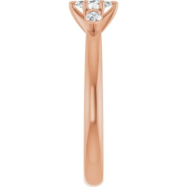 Claw-Prong Three-Stone Engagement Ring Image 4 Hudson Valley Goldsmith New Paltz, NY