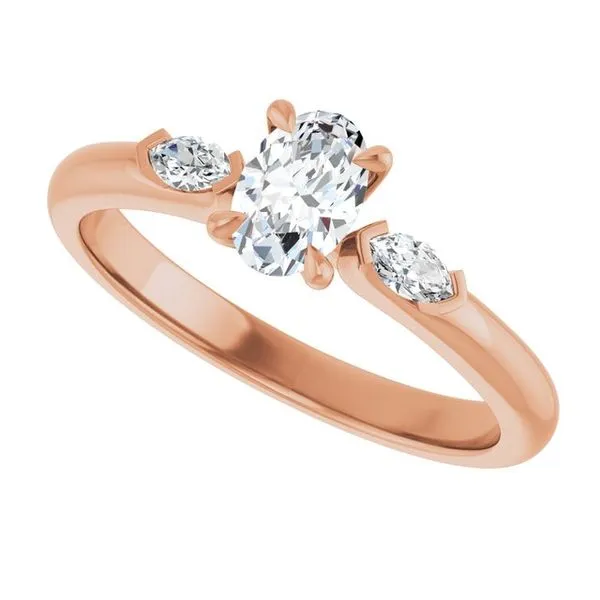 Claw-Prong Three-Stone Engagement Ring Image 5 Don's Jewelry & Design Washington, IA