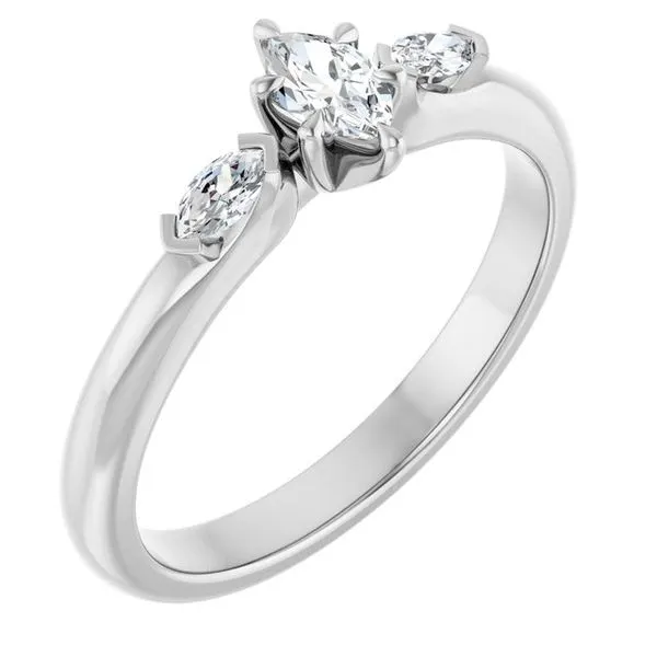 Claw-Prong Three-Stone Engagement Ring Don's Jewelry & Design Washington, IA