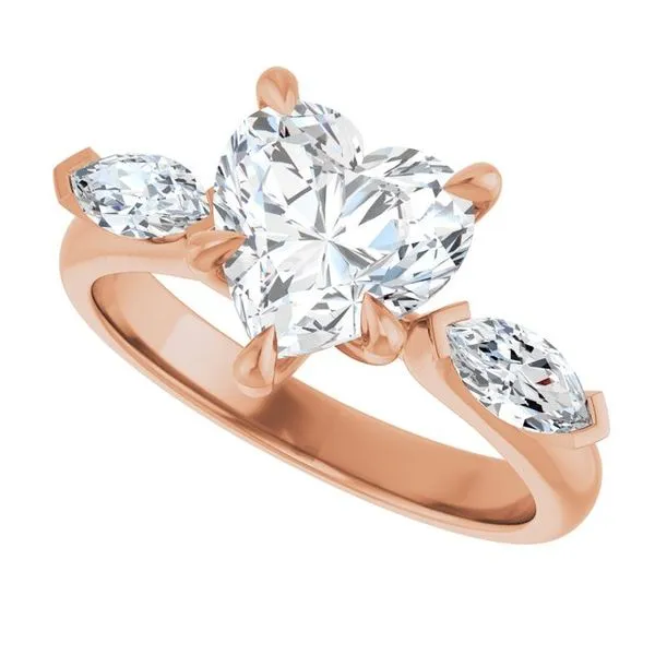 Claw-Prong Three-Stone Engagement Ring Image 5 Northwood Jewelers Northwood, OH