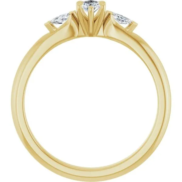 Claw-Prong Three-Stone Engagement Ring Image 2 Northwood Jewelers Northwood, OH