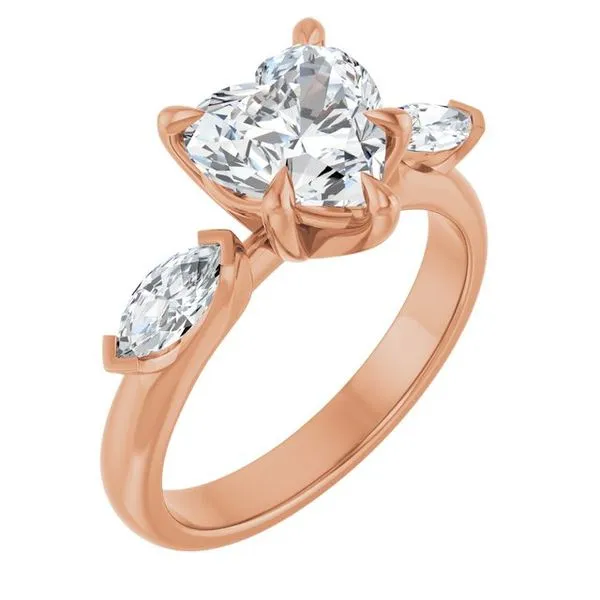 Claw-Prong Three-Stone Engagement Ring J. West Jewelers Round Rock, TX