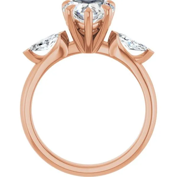 Claw-Prong Three-Stone Engagement Ring Image 2 Mark Jewellers La Crosse, WI