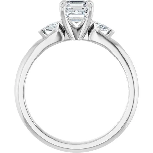 Claw-Prong Three-Stone Engagement Ring Image 2 Stuart Benjamin & Co. Jewelry Designs San Diego, CA