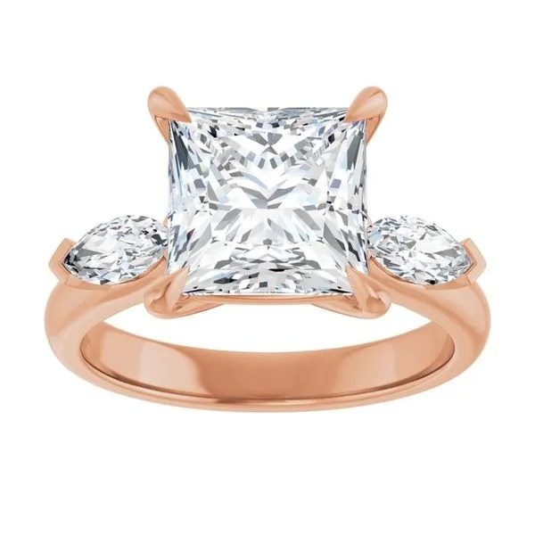 Claw-Prong Three-Stone Engagement Ring Image 3 Clater Jewelers Louisville, KY