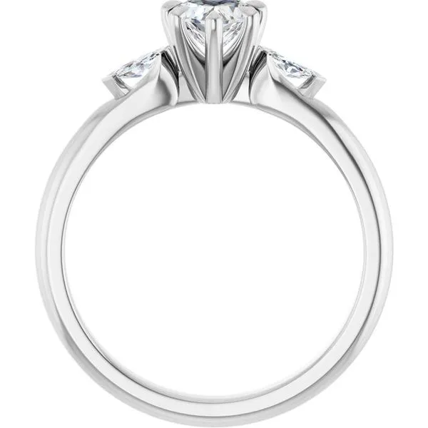 Claw-Prong Three-Stone Engagement Ring Image 2 Futer Bros Jewelers York, PA