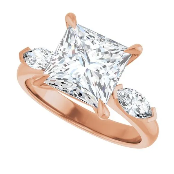 Claw-Prong Three-Stone Engagement Ring Image 5 Northwood Jewelers Northwood, OH