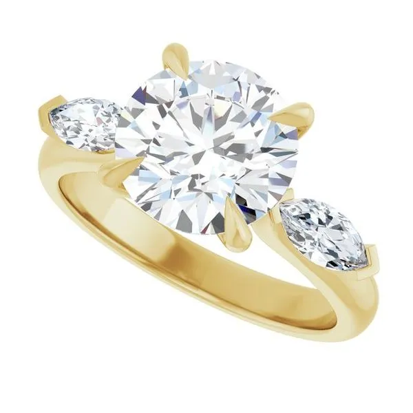 Claw-Prong Three-Stone Engagement Ring Image 5 Jimmy Smith Jewelers Decatur, AL