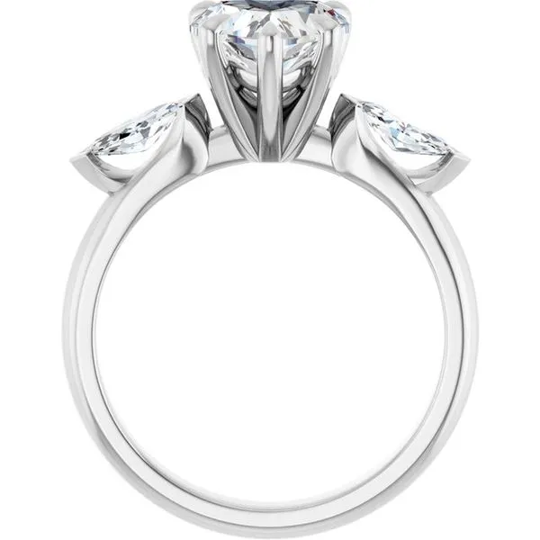 Claw-Prong Three-Stone Engagement Ring Image 2 Futer Bros Jewelers York, PA