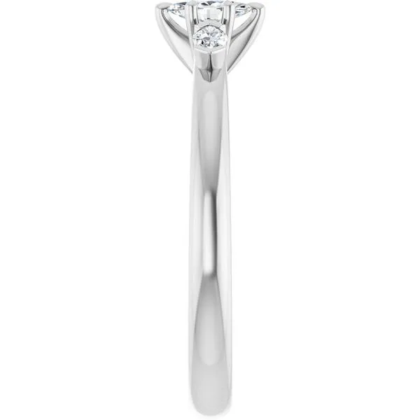 Claw-Prong Three-Stone Engagement Ring Image 4 J. Thomas Jewelers Rochester Hills, MI