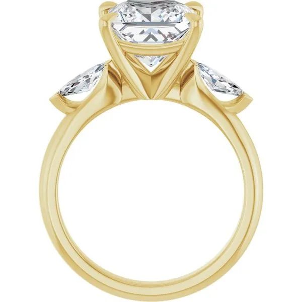 Claw-Prong Three-Stone Engagement Ring Image 2 J. Thomas Jewelers Rochester Hills, MI