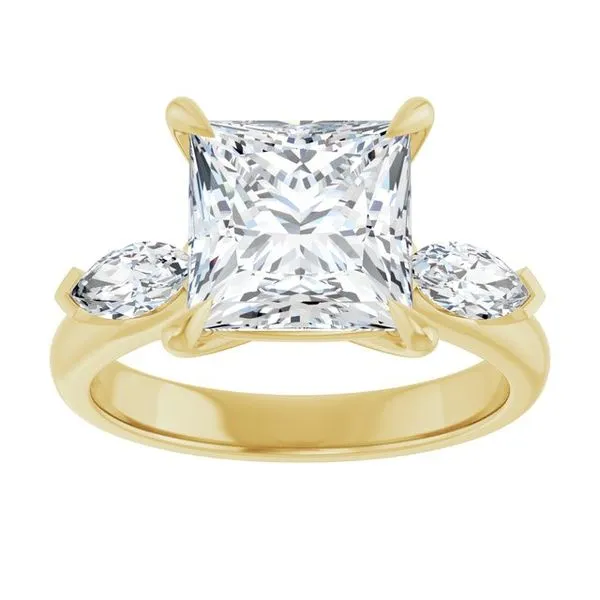 Claw-Prong Three-Stone Engagement Ring Image 3 J. Thomas Jewelers Rochester Hills, MI