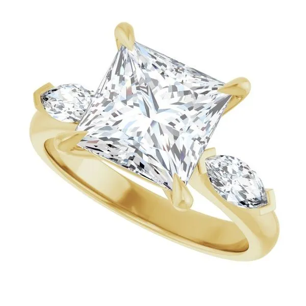 Claw-Prong Three-Stone Engagement Ring Image 5 Raleigh Diamond Fine Jewelry Raleigh, NC