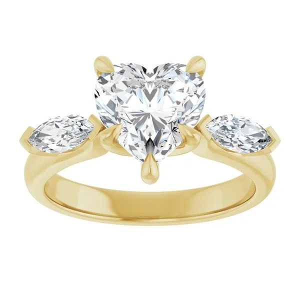 Claw-Prong Three-Stone Engagement Ring Image 3 Raleigh Diamond Fine Jewelry Raleigh, NC