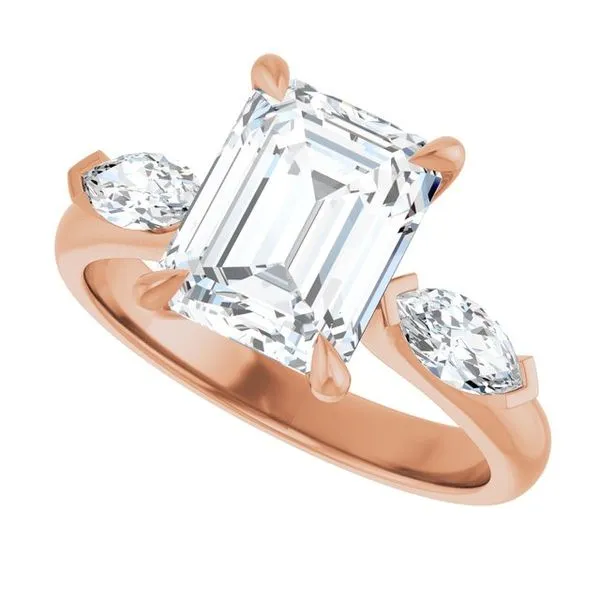 Claw-Prong Three-Stone Engagement Ring Image 5 The Jewelry Source El Segundo, CA