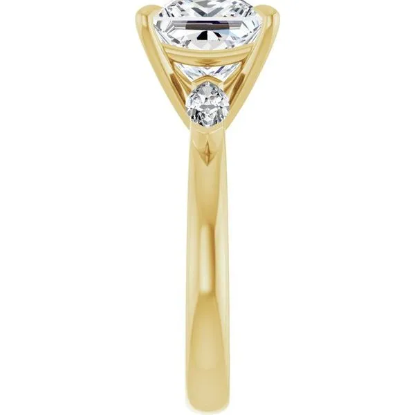 Claw-Prong Three-Stone Engagement Ring Image 4 Futer Bros Jewelers York, PA