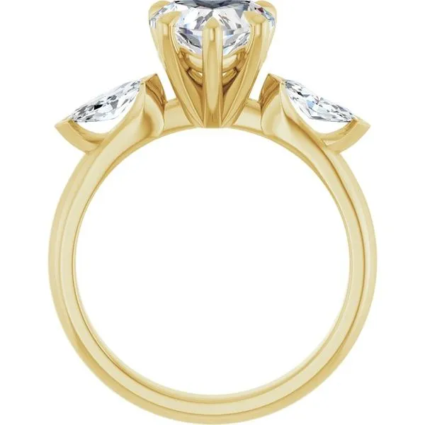 Claw-Prong Three-Stone Engagement Ring Image 2 Clater Jewelers Louisville, KY