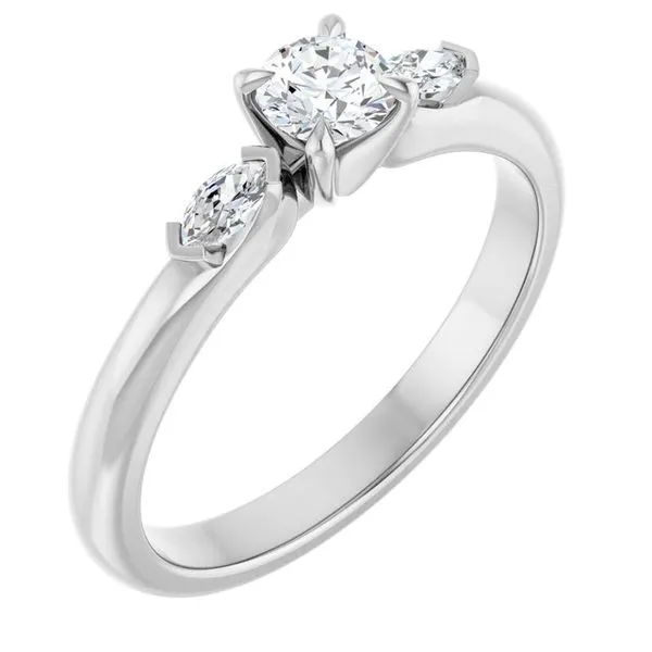 Claw-Prong Three-Stone Engagement Ring Jimmy Smith Jewelers Decatur, AL