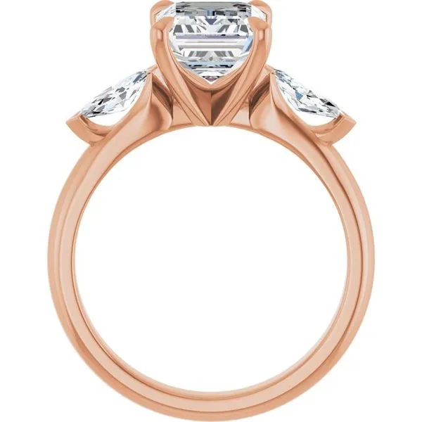 Claw-Prong Three-Stone Engagement Ring Image 2 Futer Bros Jewelers York, PA