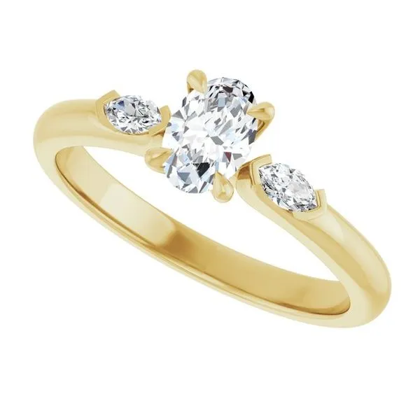 Claw-Prong Three-Stone Engagement Ring Image 5 Mark Jewellers La Crosse, WI