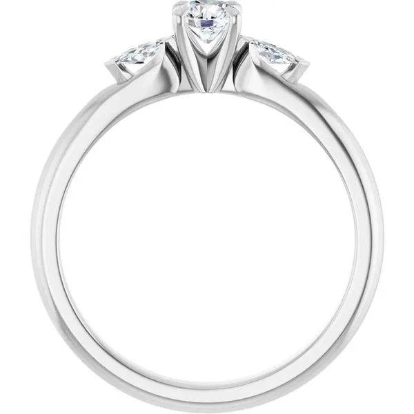 Claw-Prong Three-Stone Engagement Ring Image 2 Jimmy Smith Jewelers Decatur, AL