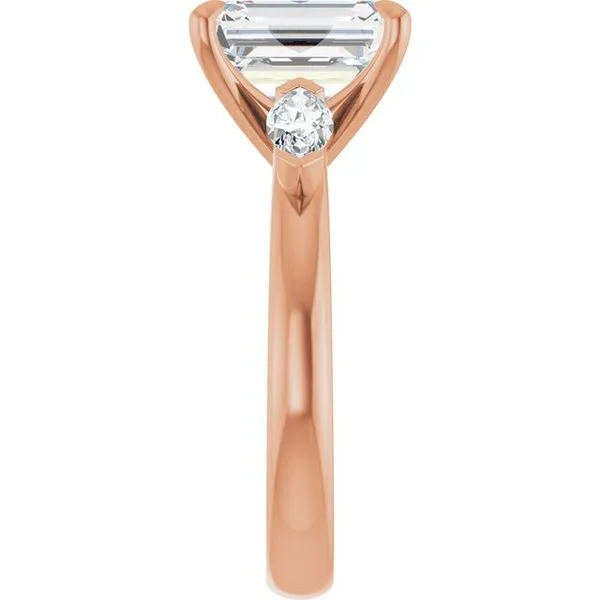 Claw-Prong Three-Stone Engagement Ring Image 4 The Jewelry Source El Segundo, CA