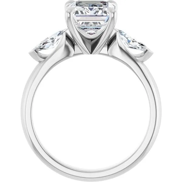 Claw-Prong Three-Stone Engagement Ring Image 2 Shipley's Fine Jewelry Hampstead, MD