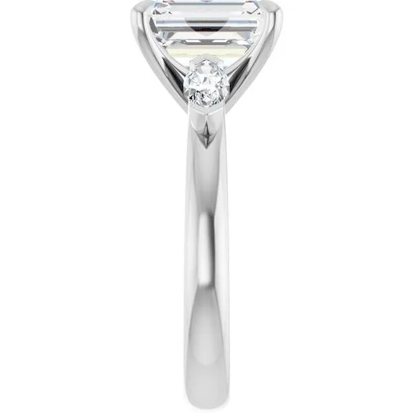 Claw-Prong Three-Stone Engagement Ring Image 4 J. Thomas Jewelers Rochester Hills, MI