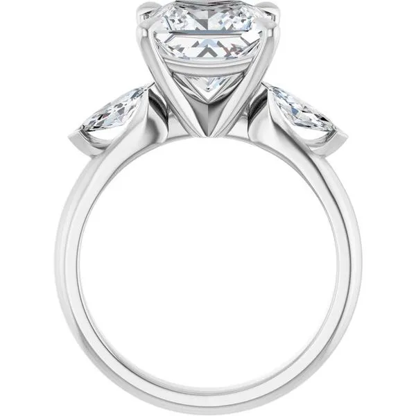 Claw-Prong Three-Stone Engagement Ring Image 2 Arezzo Jewelers Elmwood Park, IL
