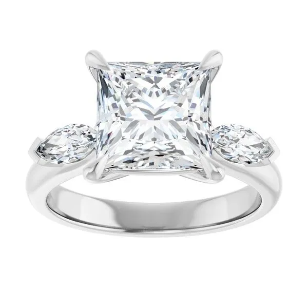 Claw-Prong Three-Stone Engagement Ring Image 3 Vulcan's Forge LLC KANSAS CITY, MO