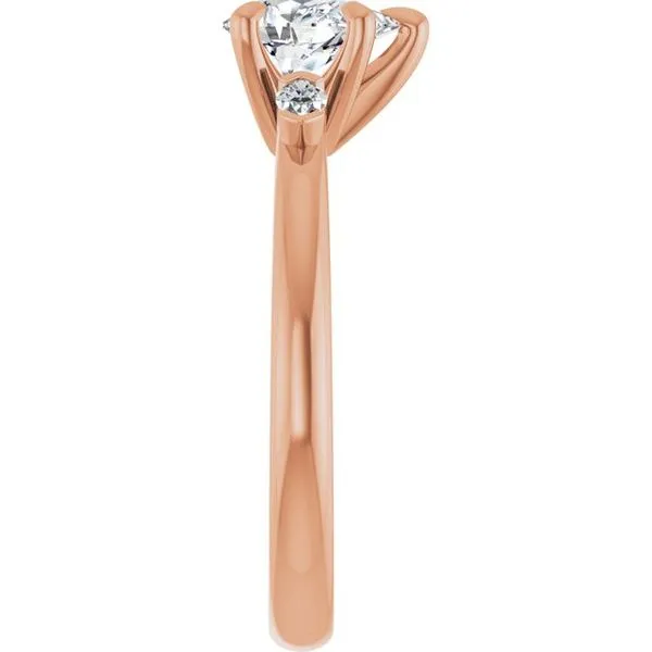 Claw-Prong Three-Stone Engagement Ring Image 4 Banks Jewelers Burnsville, NC