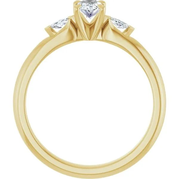 Claw-Prong Three-Stone Engagement Ring Image 2 Ocean View Jewelers Millville, DE