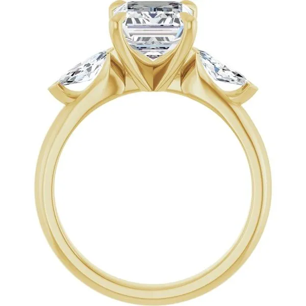 Claw-Prong Three-Stone Engagement Ring Image 2 Paul James Jewelers Angels Camp, CA