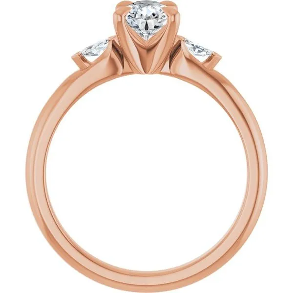 Claw-Prong Three-Stone Engagement Ring Image 2 Northwood Jewelers Northwood, OH