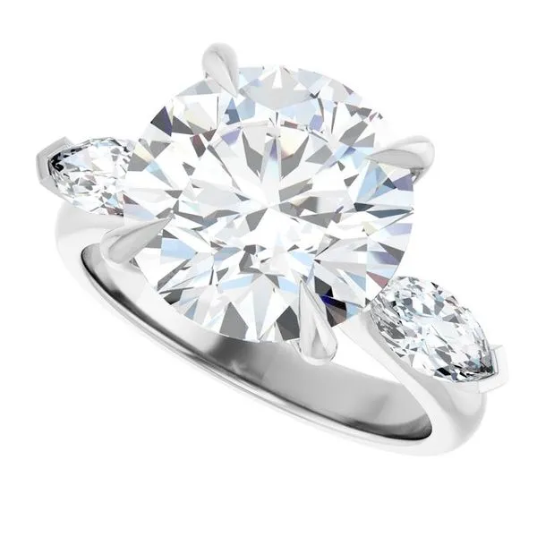 Claw-Prong Three-Stone Engagement Ring Image 5 Don's Jewelry & Design Washington, IA