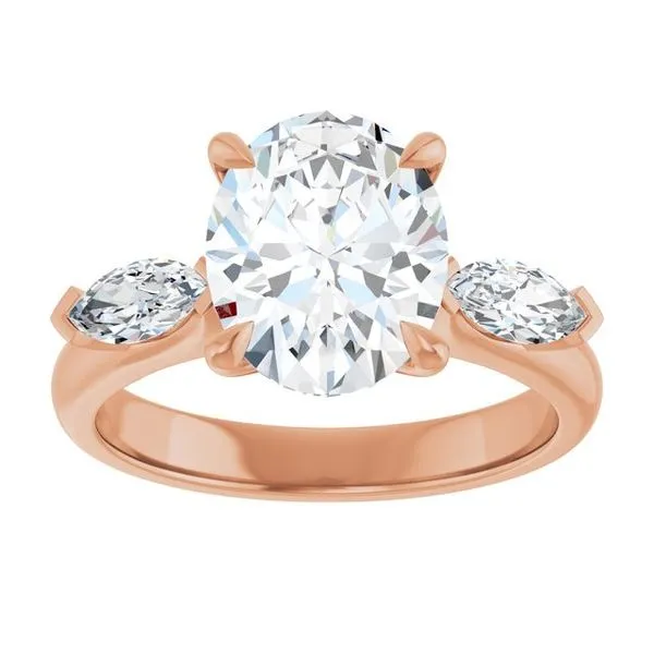 Claw-Prong Three-Stone Engagement Ring Image 3 J. Thomas Jewelers Rochester Hills, MI