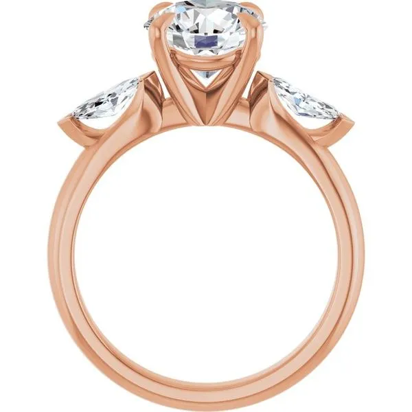 Claw-Prong Three-Stone Engagement Ring Image 2 Don's Jewelry & Design Washington, IA