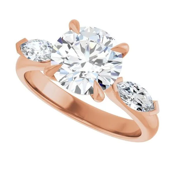 Claw-Prong Three-Stone Engagement Ring Image 5 Clater Jewelers Louisville, KY