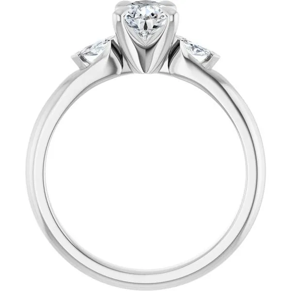 Claw-Prong Three-Stone Engagement Ring Image 2 Northwood Jewelers Northwood, OH